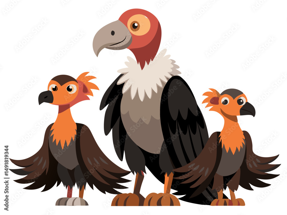 Fototapeta premium set of birds isolated