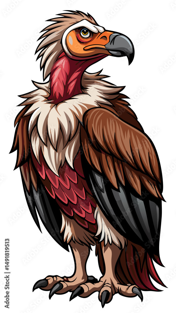 Obraz premium eagle cartoon isolated on white