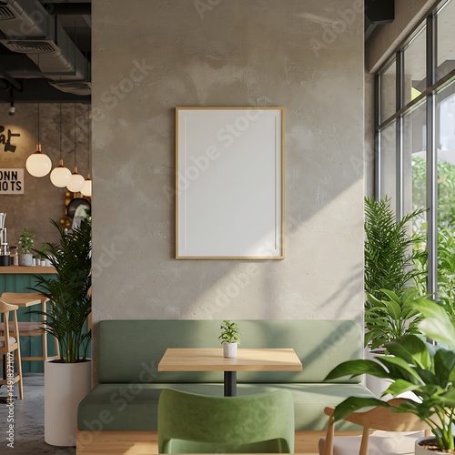 陽光のカフェ風景