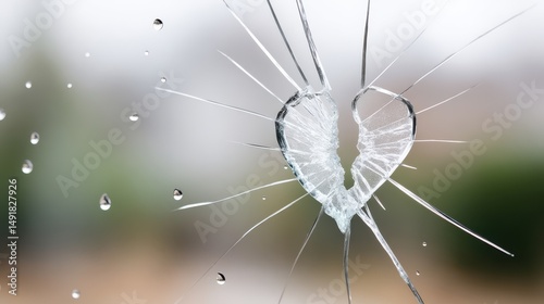 A heart shattered by hurtful words and actions. Heartbreak or unfulfilled love. The pain of romantic failure and emotional disappointment.
