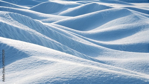 A frozen snowy texture blue winter landscape with abstract white patterns.