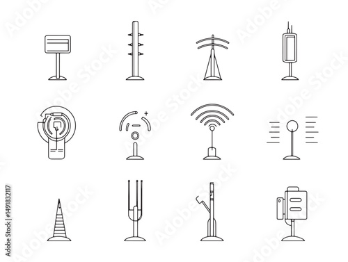 modern access point line art concept for web icons