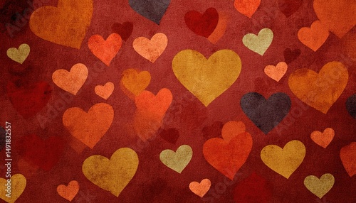 Background with Hearts. High quality