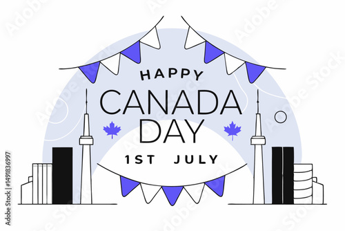 Red maple leaf banner perfect for Canada Day celebrations on July first, designed to bring warmth, pride, and patriotic energy to any festive occasion