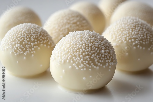 Delicious white chocolate truffles sprinkled delight
