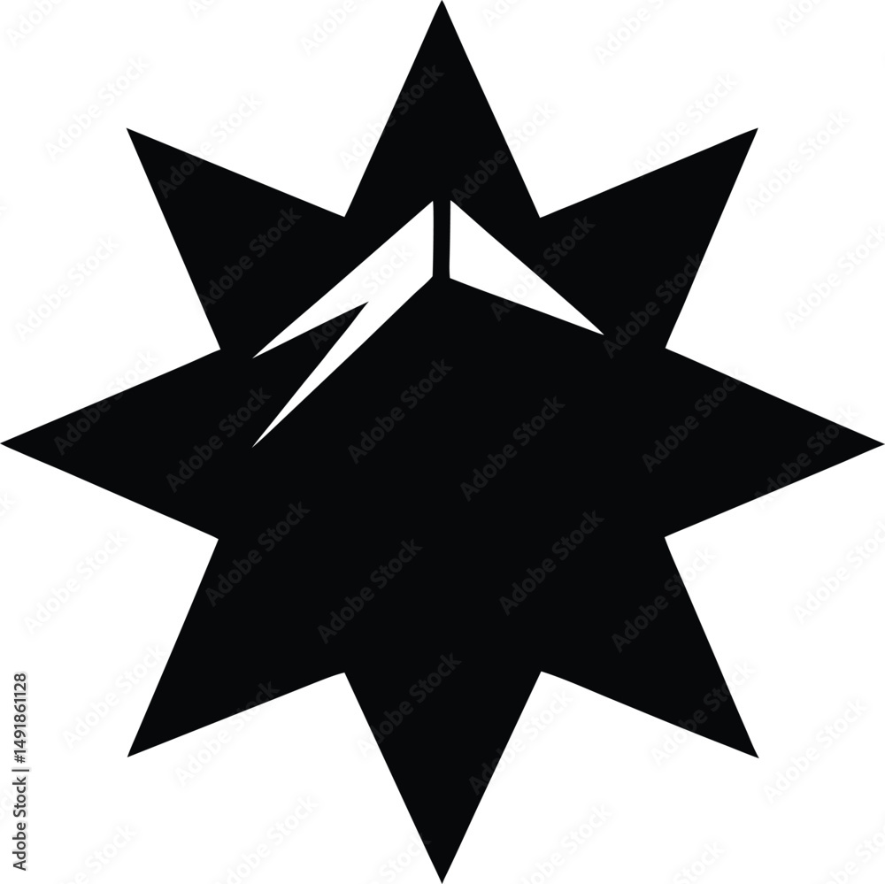 Fototapeta premium black and white star