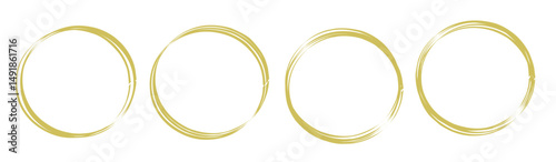 Four Golden Elliptical Outlines