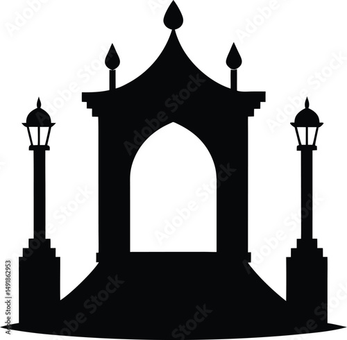 taj mahal vector illustration