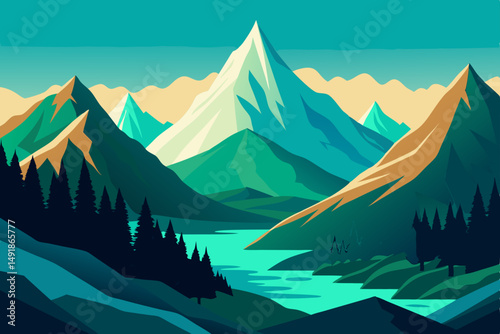 mountain landscape in the mountains