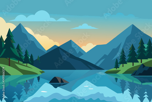 mountain landscape in the mountains