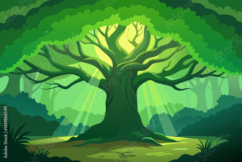 vector illustration of a forest