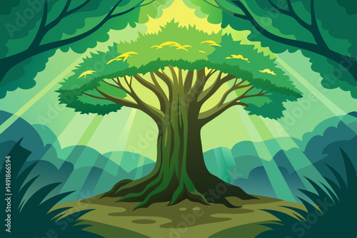 vector illustration of a forest
