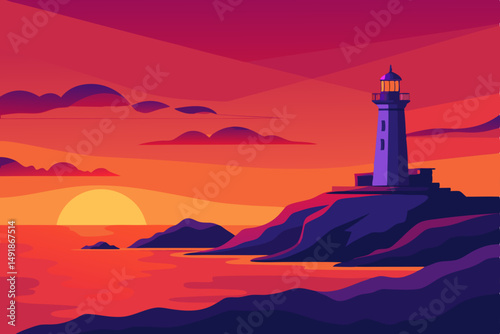 lighthouse on the island