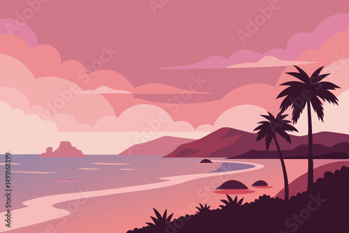 sunset on the sea
