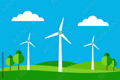 wind turbines farm