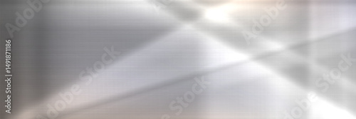 Mirror metal gradient - abstract silver background. Shiny chrome surface with metallic steel texture. Polished aluminum, reflective iron alloy. Smooth stainless backdrop of sleek titanium plate.