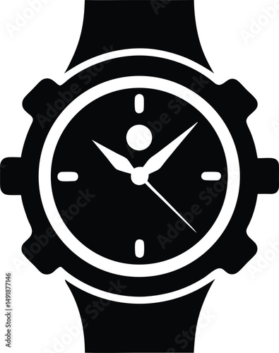 vector illustration of a watch