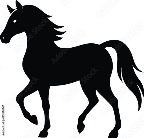 horse silhouette vector