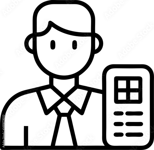 Accounting manager vector icon