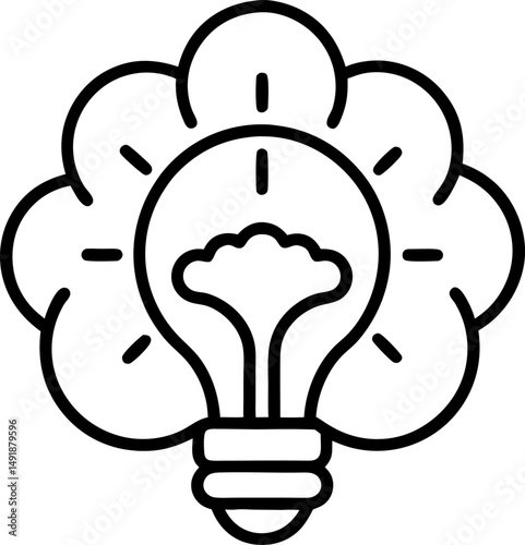 CREATIVE THINKING LINE ICON