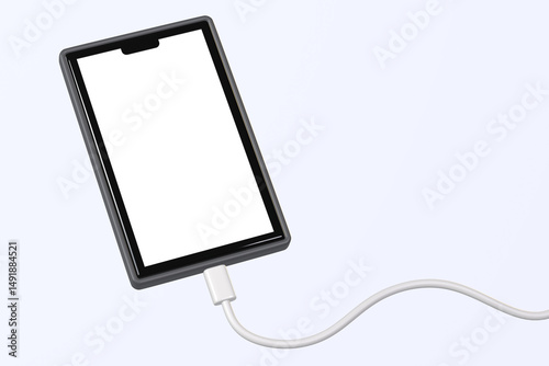 スマートフォンと充電ケーブル