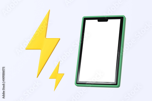 スマートフォン（緑）と充電のアイコン