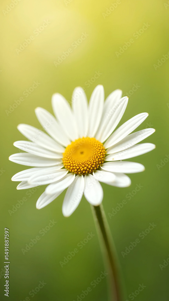 White Daisy Flower with Yellow Center on Soft Green Background - Ultra-Detailed, Bright, and Clean Floral Visual for Wellness, Eco Lifestyle, or Natural Product Branding White Daisy Flower with Yellow Center on Soft Green Background - Ultra-Detailed, Bright, and Clean Floral Visual for Wellness, Eco Lifestyle, or Natural Product Branding