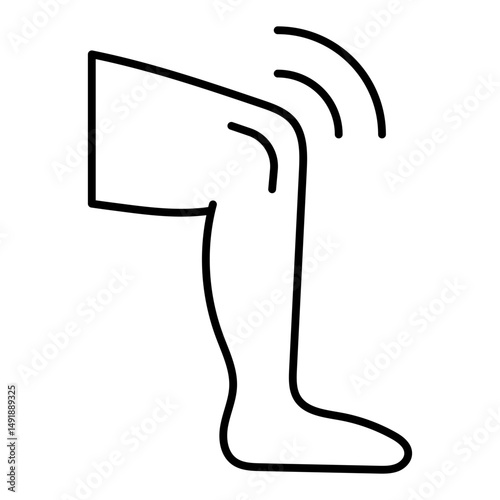 Swollen Knee line icon