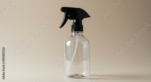 Empty Plastic Spray Bottle with Black Trigger