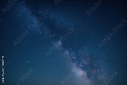 Stunning view of the milky way galaxy illuminating the night sky