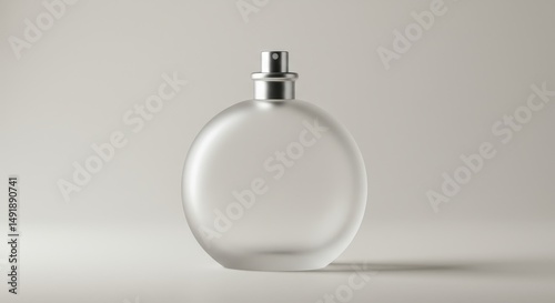 Elegant Frosted Glass Perfume Bottle Mockup