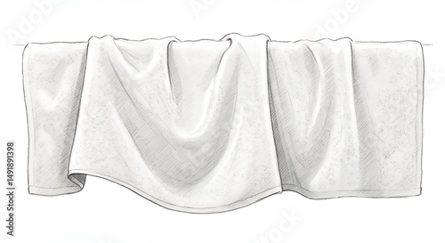 White fabric drape