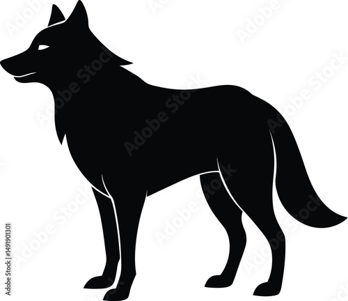 vector illustration of wolf