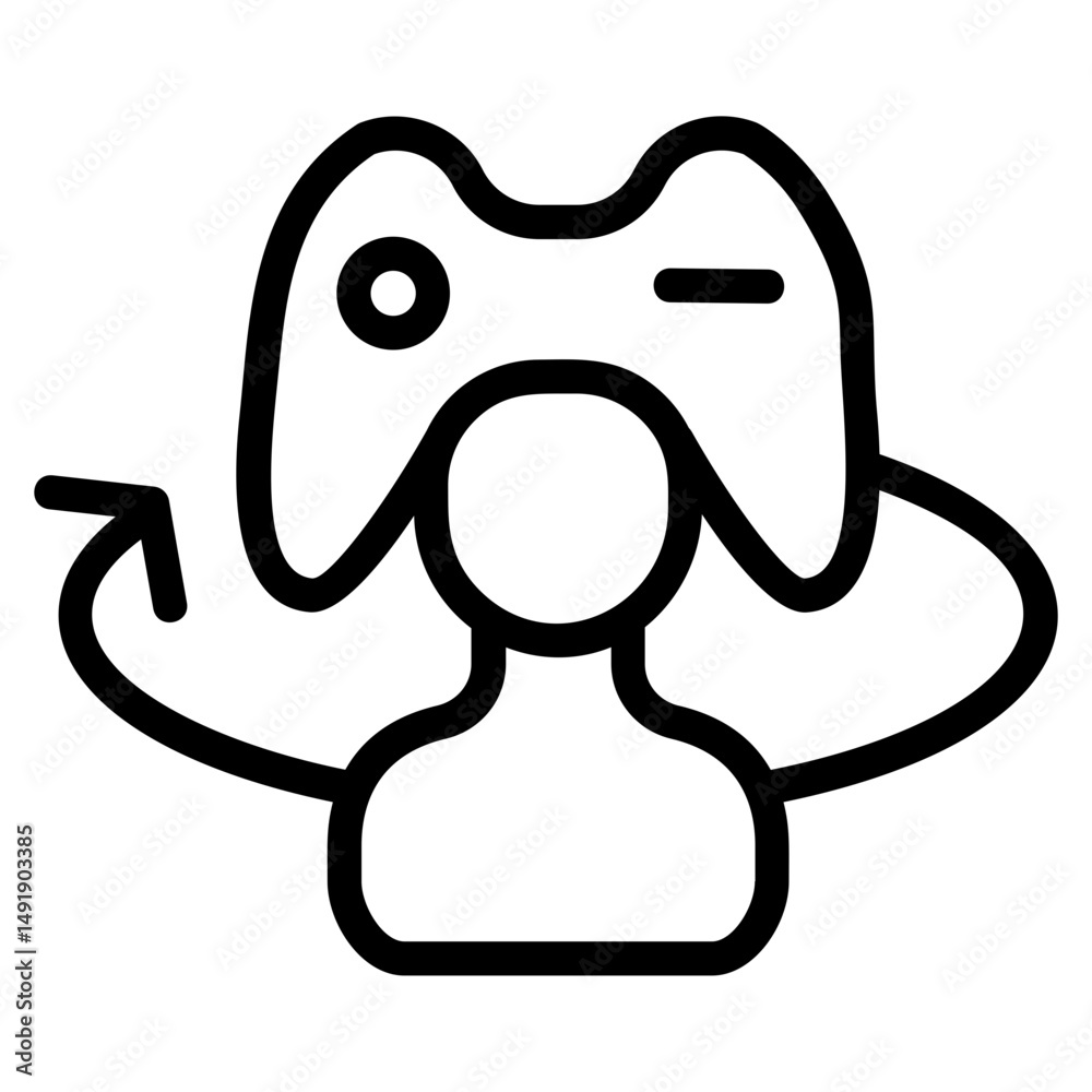 Obraz premium Controller user Line Icon