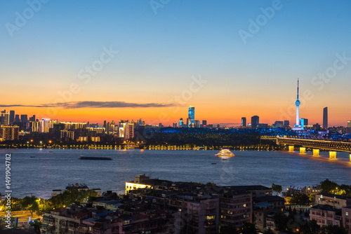 The Yangtze River banks in Wuhan, known as 
