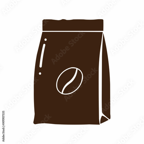 Brown bag of drink. Packaging vector element for packaging design and beverages