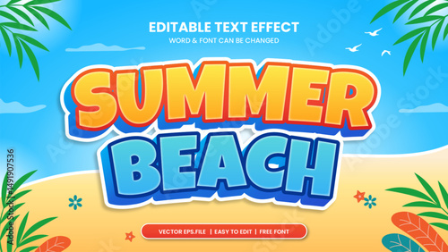 Summer Beach Vibes Editable Text Effect