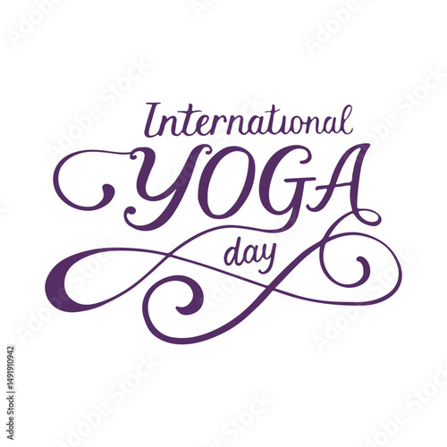international yoga day poster on white background