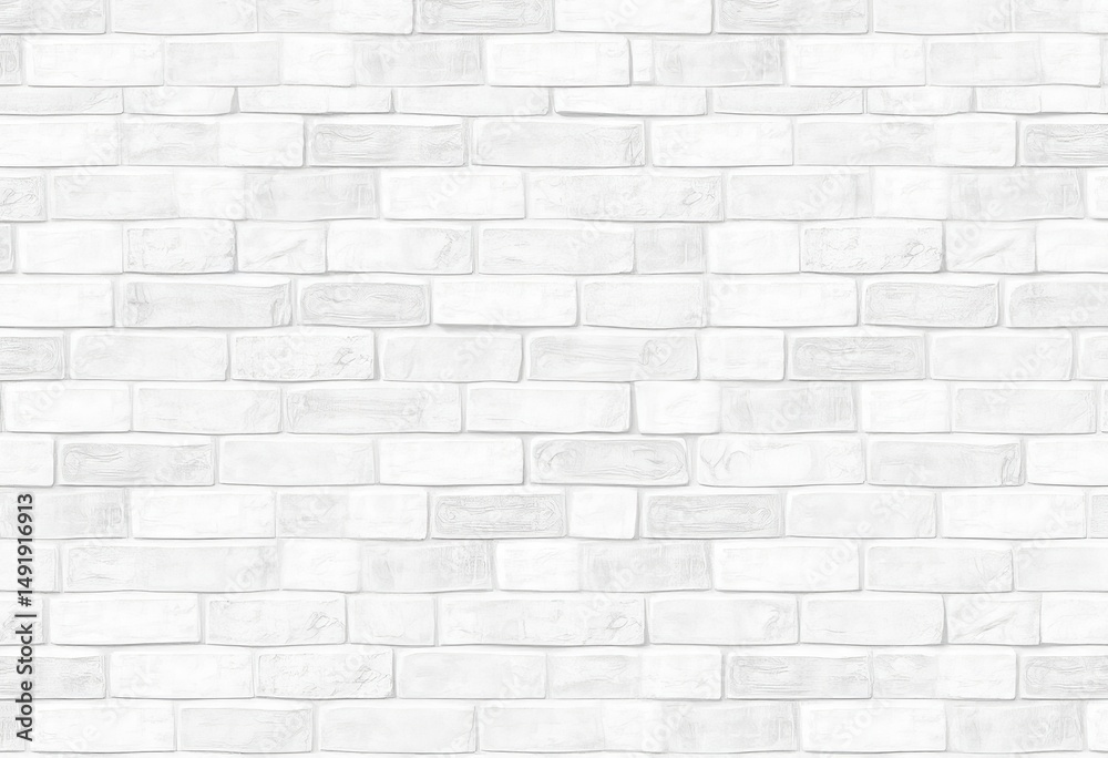 Fototapeta premium High-resolution image of a seamless white and grey tile or brick wall texture Ideal for interior design backgrounds, empty space, tile