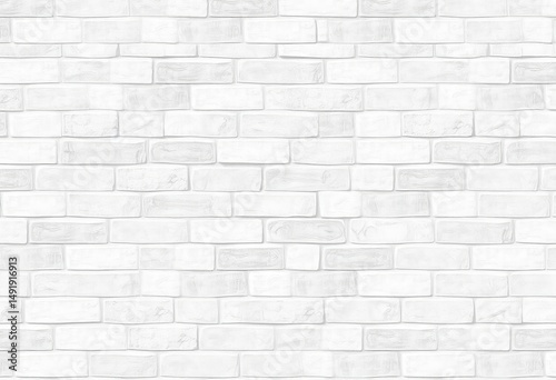 High-resolution image of a seamless white and grey tile or brick wall texture Ideal for interior design backgrounds  empty space  tile