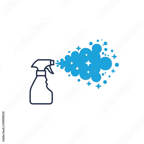Spray Bottle Dispensing Cleaning Solution