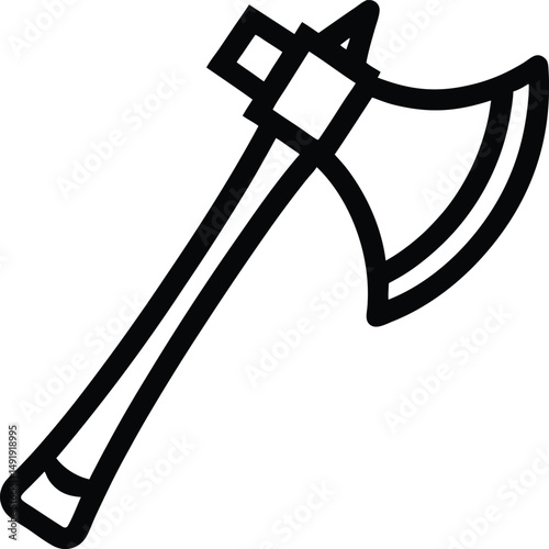 Axe Icon Outline Vector Illustration