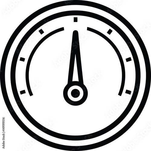 Barometer Icon Outline Vector Illustration