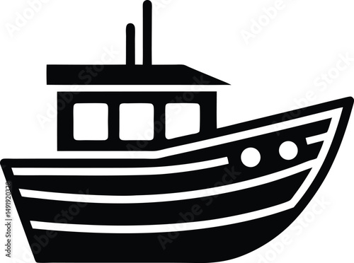 Boat Icon Outline Vector Illustration