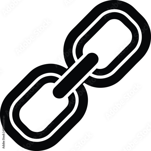 Broken Link Icon Outline Vector Illustration