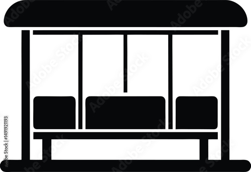 Bus Stop Icon Outline Vector Illustration