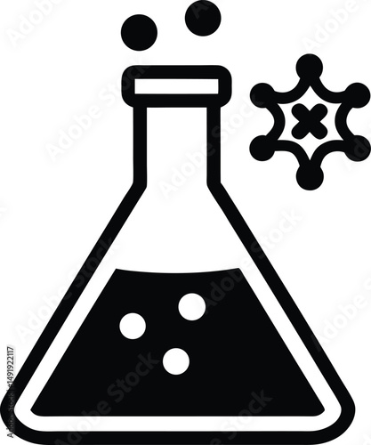 Chemical Reaction Icon Outline Vector Illustration