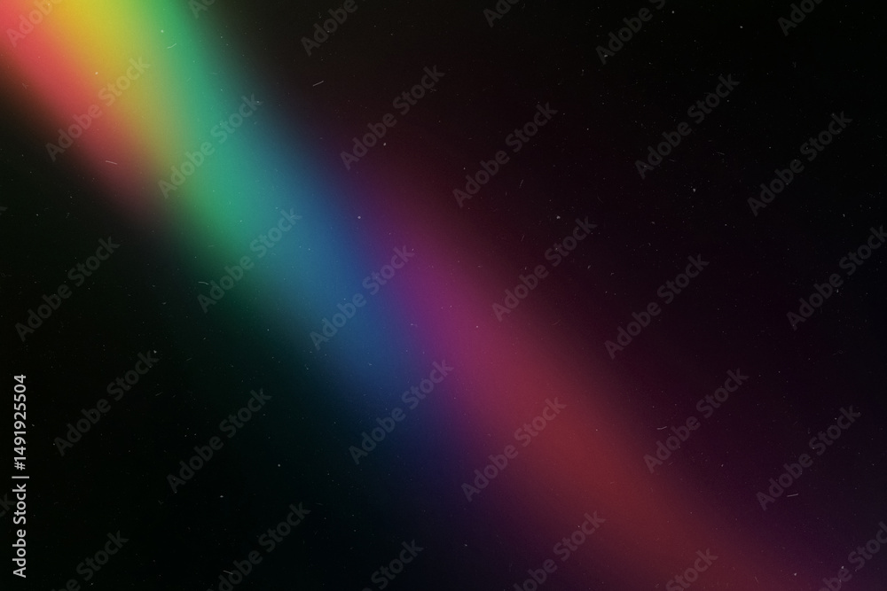 Obraz premium Cyberpunk Nightclub with Holographic Lights, Laser Beams, and Rainbow Dusted Overlay – Retro Futuristic Design, Long Exposure, Glowing Effects, No People, Youth Culture Inspired