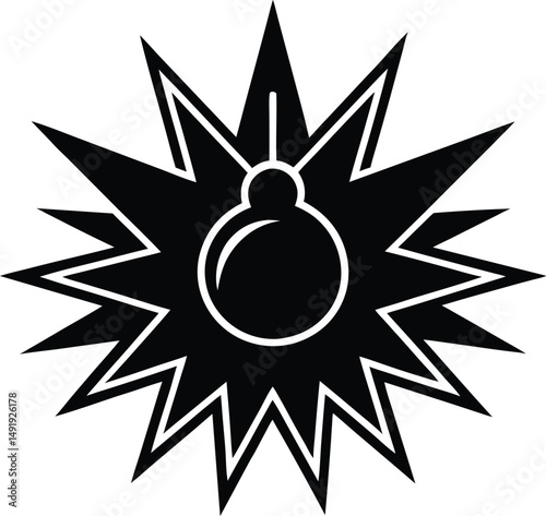 Explosive Icon Outline Vector Illustration