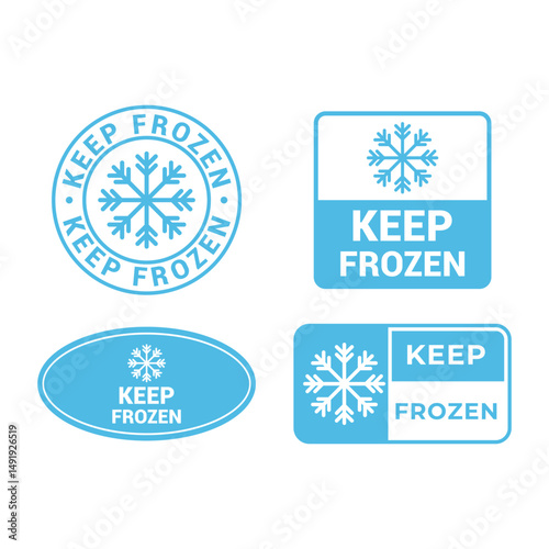 keep frozen label logo design vector template